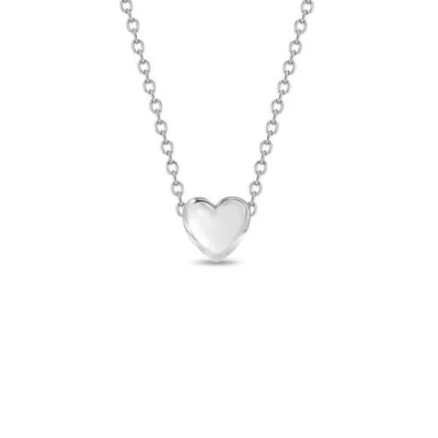 In Season Jewelry Kids'  Dainty Puffed Heart Necklace In Silver