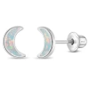 In Season Jewelry Elegant Opal Crescent Moon Earrings In Opal