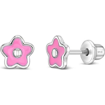 In Season Jewelry Babies'  Groovy Flower Earrings In Pink