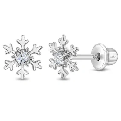 In Season Jewelry Kids'  Icy Snowflake Earrings In Silver