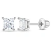 In Season Jewelry My First Princess Solitaire Earrings In Silver