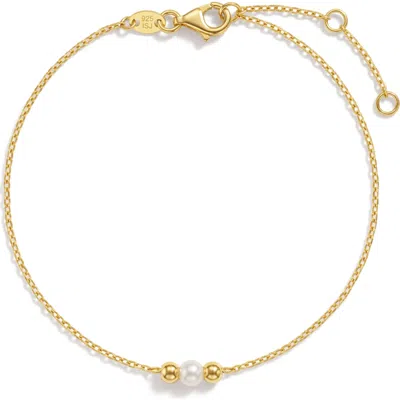 In Season Jewelry Babies'  Pearl Stranded Girls Plated Bracelet In Gold