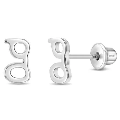 In Season Jewelry Kids'  Polished Initial Letters Earrings In Letter C