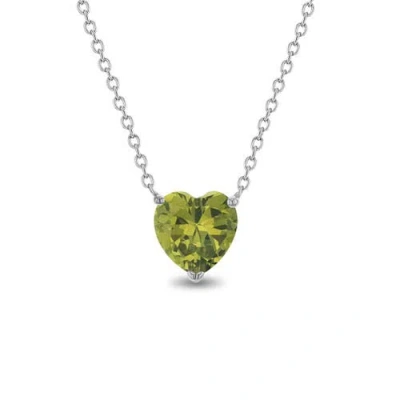 In Season Jewelry Kids'  Prong Cz Birthstone Heart Necklace In Brown