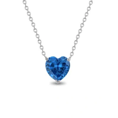 In Season Jewelry Kids'  Prong Cz Birthstone Heart Necklace