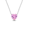 In Season Jewelry Kids'  Prong Cz Birthstone Heart Necklace