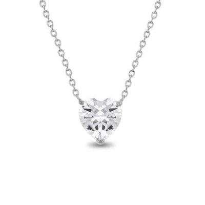 In Season Jewelry Kids'  Prong Cz Birthstone Heart Necklace