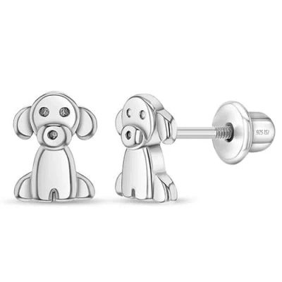 In Season Jewelry Kids'  Puppy Dog Earrings In Silver