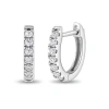 In Season Jewelry Small Multi Clear Cubic Zirconia Huggie Earrings In Silver