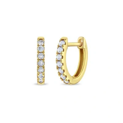 In Season Jewelry Kids'  Small Multi Clear Cubic Zirconia Huggie Plated Earrings
