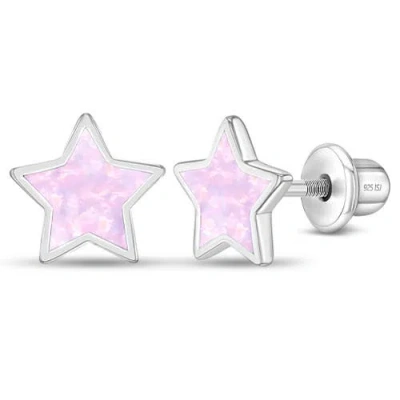 In Season Jewelry Kids'  Sparkle Star Earrings In Pink