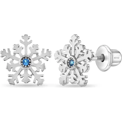 In Season Jewelry Kids'  Winter Snowflake Earrings In Blue