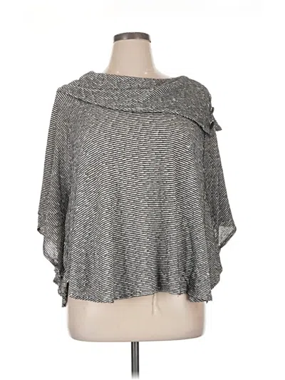 Pre-owned I.n. Studio 3/4 Sleeve Top Gray Cowl Neck Tops