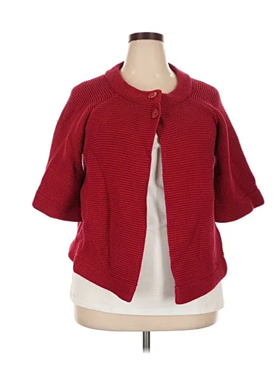 Pre-owned I.n. Studio Cardigan Sweater In Red