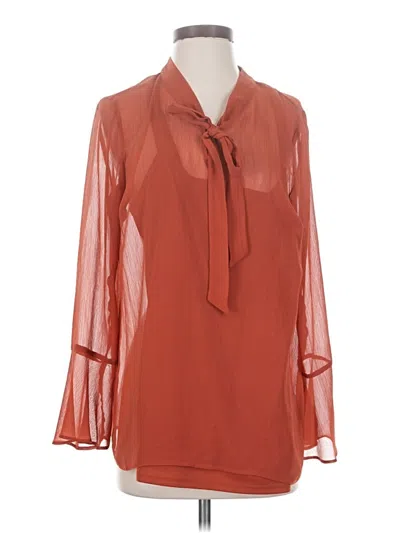 Pre-owned I.n. Studio Long Sleeve Blouse In Orange