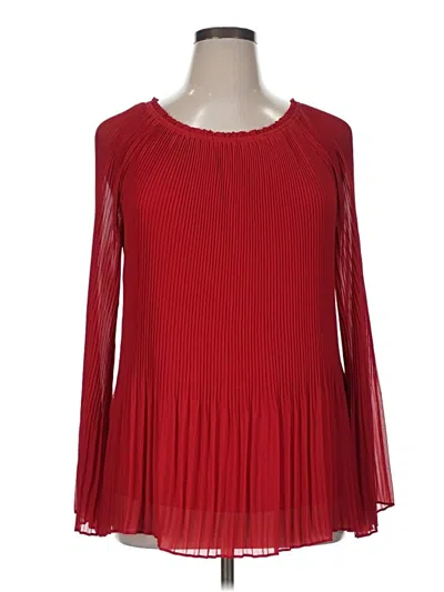 Pre-owned I.n. Studio Long Sleeve Blouse In Red