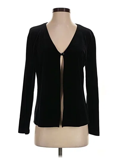 Pre-owned I.n. Studio Long Sleeve Top Black Plunge Neckline Tops