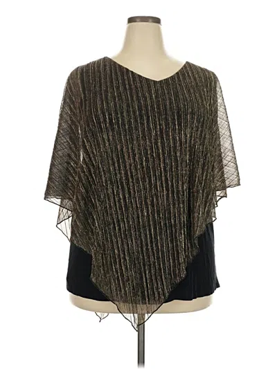 Pre-owned I.n. Studio Short Sleeve Blouse In Brown