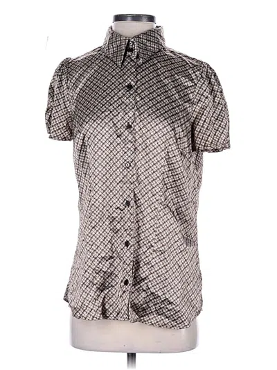 Pre-owned I.n. Studio Short Sleeve Blouse In Brown
