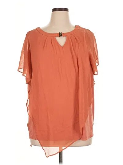 Pre-owned I.n. Studio Short Sleeve Blouse In Orange