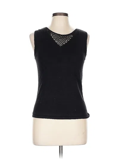 Pre-owned I.n. Studio Sleeveless Top Black Keyhole Neckline Tops