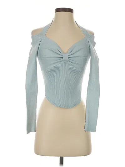 Pre-owned I.n. Studio Tank Top Blue Strapless Neckline Tops