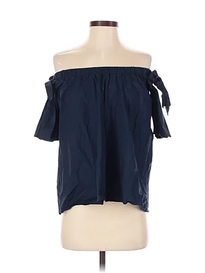 Pre-owned In Style Short Sleeve Blouse In Blue