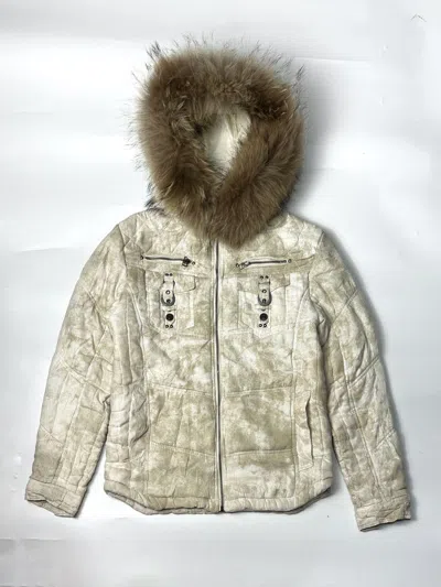 Pre-owned In The Attic X Le Grande Bleu L G B Lgb Fur Intheattic Jacket Hoodie In Cream/white