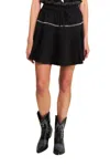 In The Beginning Pleated Details Mini Skirt In Black In Black