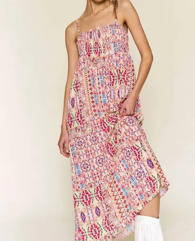 In The Beginning Southwest Sunset Midi Dress In Multi