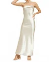 In The Beginning Strapless Maxi Dress In Ivory In Multi