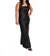 In The Beginning Strapless Open Back Maxi Dress In Black In Black