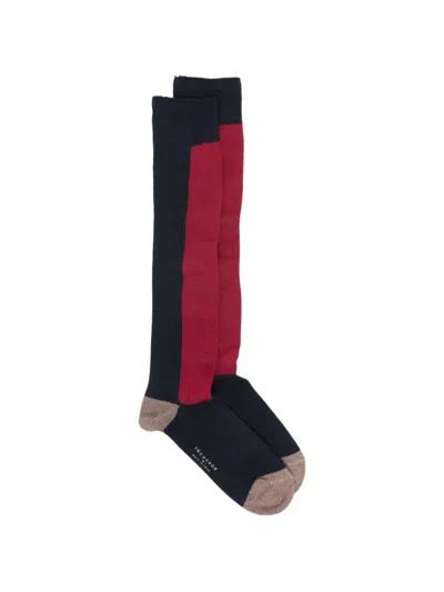 In The Box Colour-block Socks In Blue
