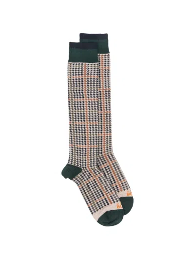 In The Box Houndstooth-pattern Socks In Multi