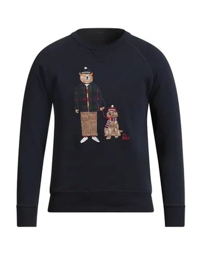 In The Box Man Sweatshirt Navy Size Xs Cotton In Blue