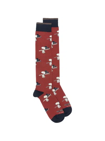 In The Box Snoopy-print Cotton Socks In Pink