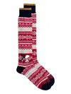 In The Box Snowflake-patterned Socks In Red