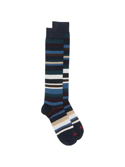 In The Box Striped Cotton Socks In Multi