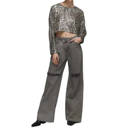 In The Mood For Love Alexandra Leo Super Crop In Silver