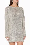 In The Mood For Love Woman Mini Dress Beige Size L Polyester In Silver