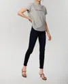In The Mood For Love Ana T-shirt Top In Grey/gold In Gray