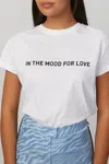 IN THE MOOD FOR LOVE ANA T-SHIRT TOP IN WHITE/BLACK