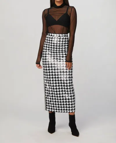 In The Mood For Love Anika Skirt In Black/white In Multi