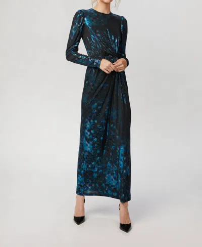 In The Mood For Love Anoushka Dress In Multi In Blue