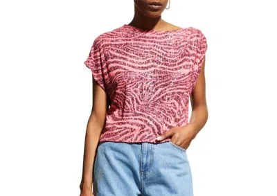 In The Mood For Love Biarritz Zebra Top In Neon Pink