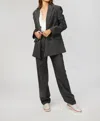 In The Mood For Love Bonnie Striped Jacket In Anthracite In Gray