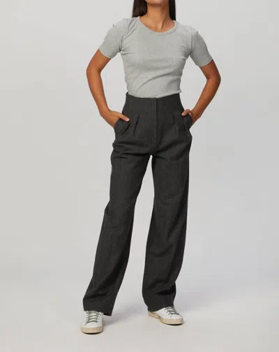 In The Mood For Love Clyde Herringbone Pants In Antracite In Black