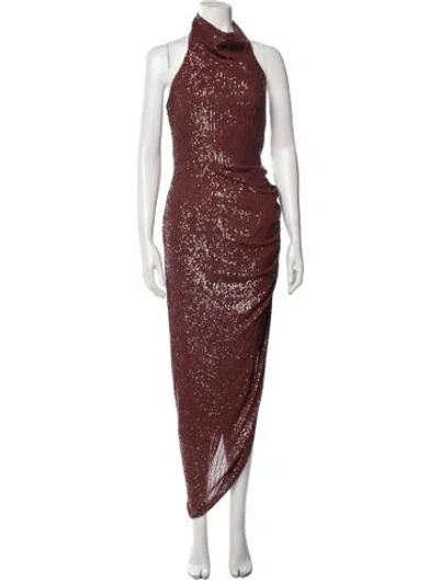 Pre-owned In The Mood For Love Cowl Neck Long Dress W/ Tags In Brown