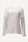 In The Mood For Love Elise Top In White/burgundy In White