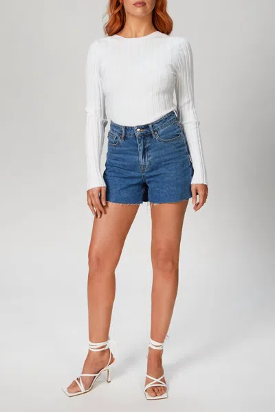 In The Mood For Love Justine Tricot Top In White In Blue